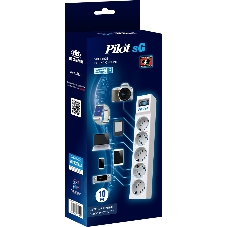 Сетевой фильтр ZIS PILOT Surge protector Pilot SG5 5 outlets (GP), 10A/2.2kVt, automatic circuit-breaker, 10 m