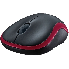 Мышь беспроводная Logitech M185, красный, 1000 dpi, радиоканал, USB, кнопки - 3