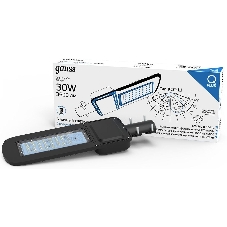 Светильник светодиодный Gauss Qpus 370х145х45 30Вт 5000К 3600лм IP65 110-260В уличный КСС 