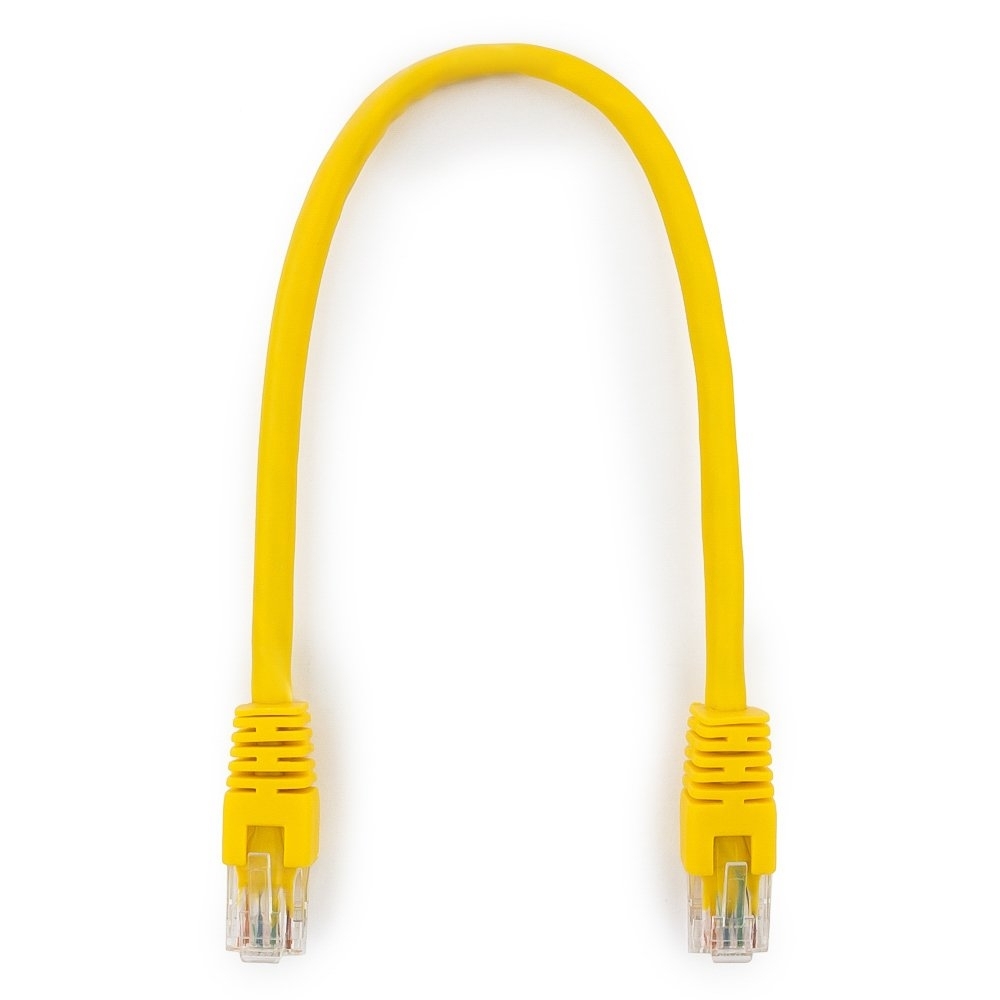 Патч-корд UTP Cablexpert cat.6, 0.25м, литой, многожильный, желтый