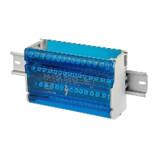 Шина на DIN-рейку в корпусе (кросс-модуль) Rexant 4х15