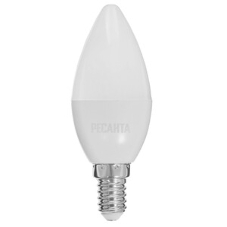 Лампа светодиодная Ресанта LL-R-C37-6W-230-4K-E14 свеча, 6 Вт, нейтр., Е14