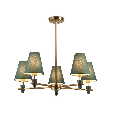 Люстра Ambrella light LH75051/5 BS/GN латунь/зеленый E14*5 max 40W D700*580