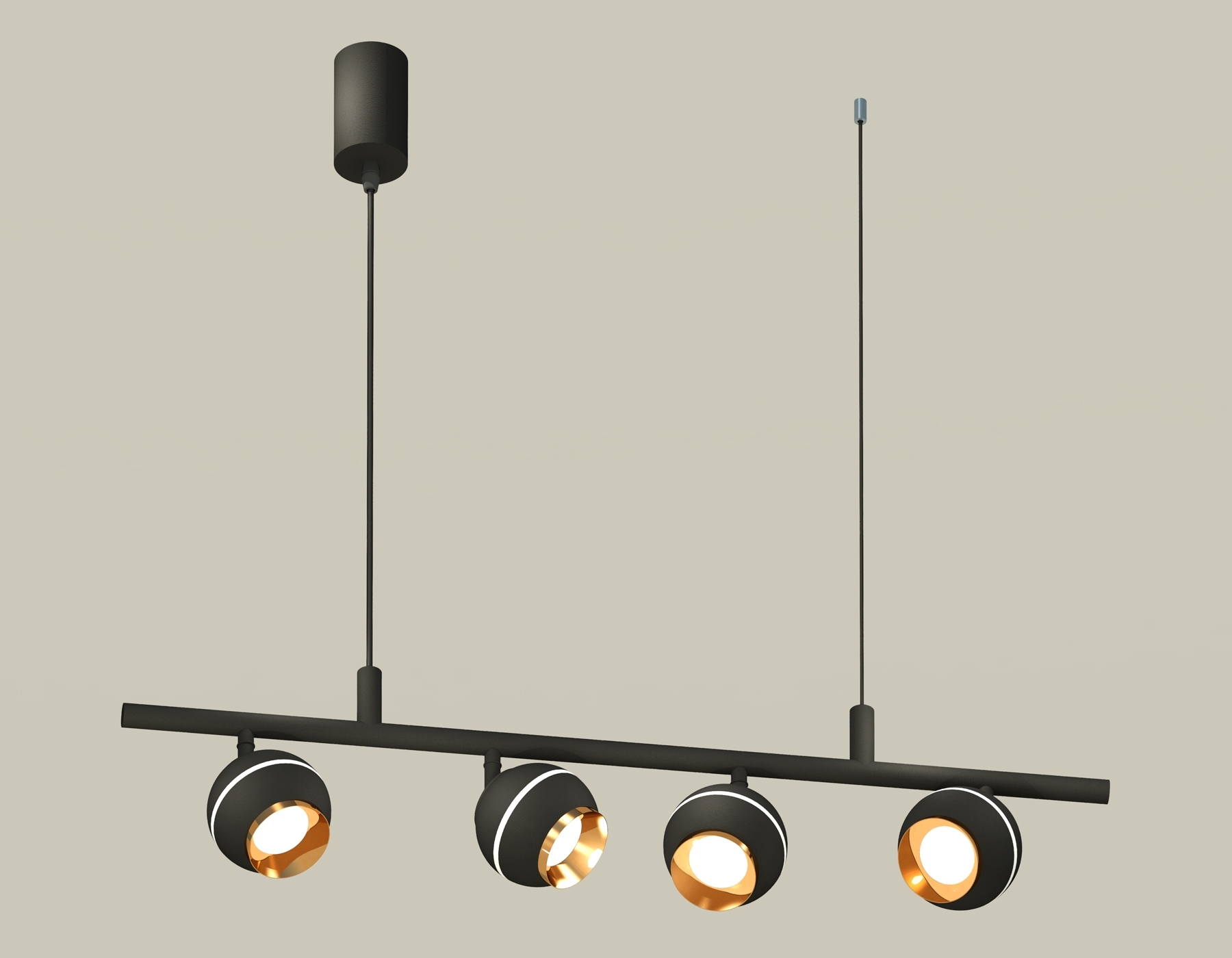 Светильник Ambrella light XB9002500/4 SBK/PYG черный песок/золото желтое полированное MR16 GU5.3 (С9002, С1102, N7034)