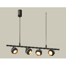 Светильник Ambrella light XB9002500/4 SBK/PYG черный песок/золото желтое полированное MR16 GU5.3 (С9002, С1102, N7034)