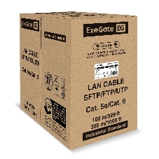 Кабель ExeGate UTP4-C5e-CCA-S25-IN-LSZH-GR-305 UTP 4 пары кат.5e CCA, 0.45мм (25AWG), LSZH, 305м, серый