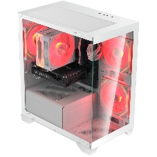 Компьютерный корпус Bloody BD-CC103 белый без БП mATX 7x120мм 1xUSB 2.0 1xUSB 3.0 audio bott PSU