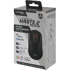 Мышь беспроводная HyperX Haste 2 черный, 26000 dpi, радиоканал, Bluetooth, USB, кнопки - 5