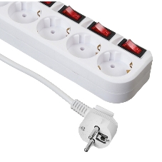 Сетевой фильтр Buro 500SH-3-SW-W 3 м, 5 розеток, белый, коробка