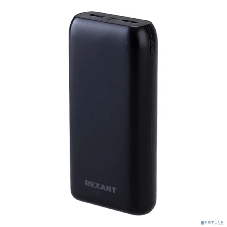 Портативный аккумулятор Rexant Power Bank (аккумуляторная батарея) 20000 mAh с Quick Charge и Power Delivery, черное