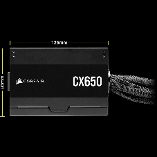Блоки питания/ Power Supply Corsair CX650, Model RPS0128, 650W 80+ Bronze (ATX, 2.31, Non-modular, 1x24(20+4)pin, 1xCPU 8(4+4)pin, 2xPCIe*2 8(6+2)pin, 3xSATA3, 2xMOLEX4pin, Active, 120x120mm, 150x120x86mm, APFC, Power cable-EU, black)