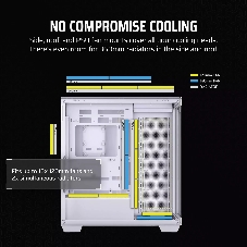Корпус без блока питания/ Case Corsair 3500X, Midi-Tower, TG, no fan, 2xUSB-A 3.2, 1xUSB 3.2 Type-C, E-ATX, ATX, mATX, mITX White
