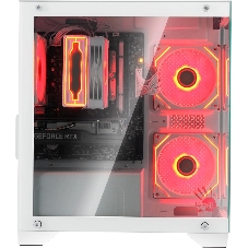 Компьютерный корпус Bloody BD-CC103 белый без БП mATX 7x120мм 1xUSB 2.0 1xUSB 3.0 audio bott PSU