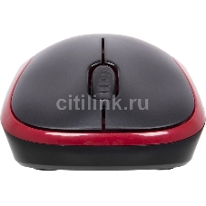 Мышь беспроводная Logitech M185, красный, 1000 dpi, радиоканал, USB, кнопки - 3