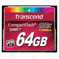 Флеш карта CF 64Gb Transcend, 800X