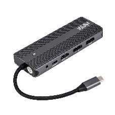 USB-концентратор HIPER HP-DS11-01, USB Type-C, USB Type-C/HDMI/USB-A/microSD/SD/DisplayPort/3.5мм/RJ45, USB