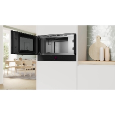 Микроволновая печь встраиваемая Bosch BFL9221B1 черный, 21 л, 900 Вт, переключатели - сенсор/поворотный механизм