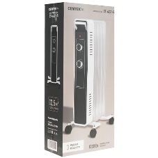 Обогреватель масляный Centek CT-6221-5 (5 секций) белый, 400/600/1000 Вт, 12,5 м2, 3 режима, термостат