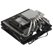 Кулер для процессора PCCooler RC600-67 (125W, 4-pin PWM, 67.5mm, Al, 4x6mm, 1x120мм, 62.5CFM, 32.5dBA, 2300RPM, S: 1851/1700/1200/115X, AM5/AM4, черный)