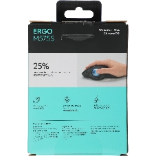 Трекбол Logitech M575S черный оптическая 2000dpi беспров. BT/Radio USB2.0 (910-007035)