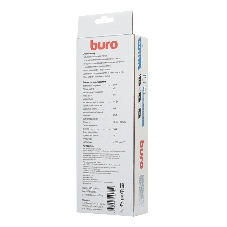 Сетевой фильтр Buro 500SH-3-SW-W 3 м, 5 розеток, белый, коробка