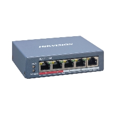 Коммутатор Hikvision DS-3E1105P-EI, 4×100 Мбит/с PoE+ + 1×100 Мбит/с, настраиваемый