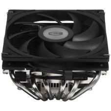 Кулер для процессора PCCooler RC600-67 (125W, 4-pin PWM, 67.5mm, Al, 4x6mm, 1x120мм, 62.5CFM, 32.5dBA, 2300RPM, S: 1851/1700/1200/115X, AM5/AM4, черный)