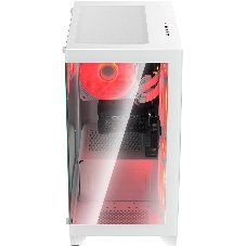 Компьютерный корпус Bloody BD-CC103 белый без БП mATX 7x120мм 1xUSB 2.0 1xUSB 3.0 audio bott PSU