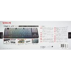 Клавиатура Redragon Star Blade Pro гибридная, USB Type-A, Bluetooth, радиоканал, чёрный