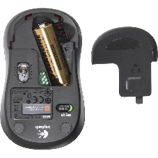 Мышь беспроводная Logitech M185, красный, 1000 dpi, радиоканал, USB, кнопки - 3