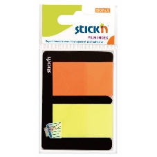 Закладки самоклеящиеся, индексы пластиковые Stick`n 21039 25x45мм, 2 цвета в упаковке, 25 листов, европодвес Закладки самоклеящиеся, индексы пластиковые Stick`n 21039 25x45мм, 2 цвета в упаковке, 25 листов, европодвес
