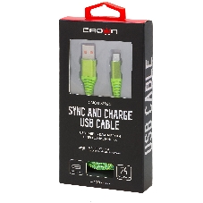 Кабель Crown USB - USB Type-C CMCU-3102C green