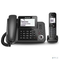 Телефон беспроводной (DECT) Panasonic KX-TGF320RUM серый металлик автооветчик АОН