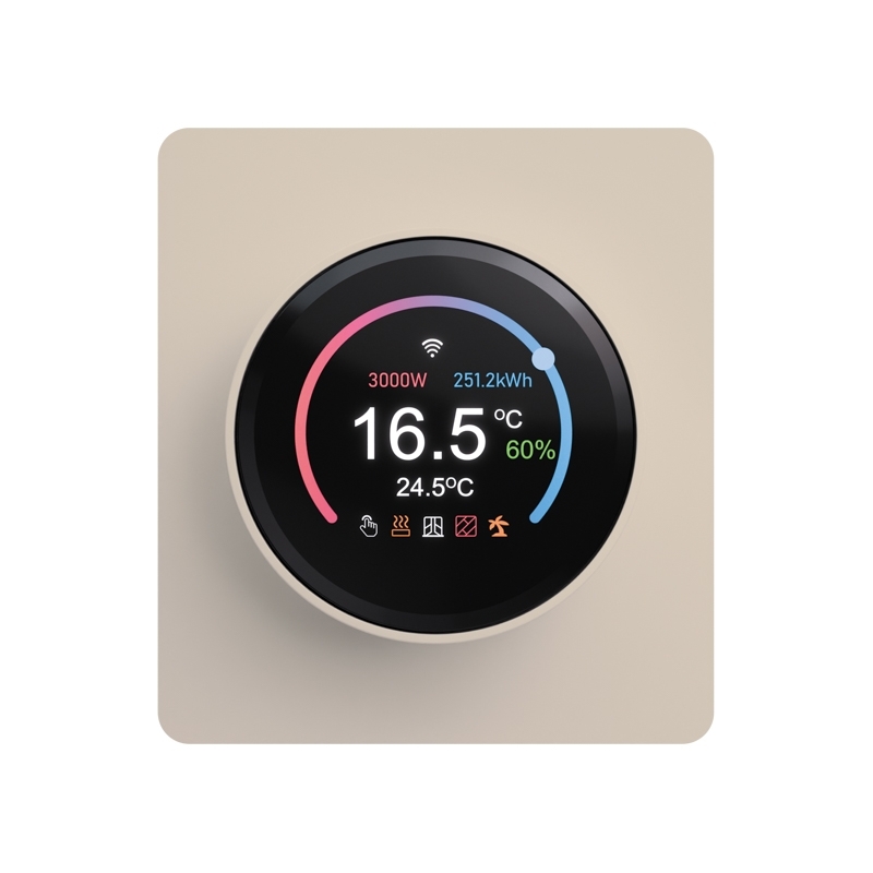 Терморегулятор ROUND Wi-Fi с/у шелк KRANZ