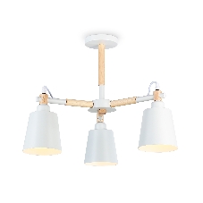 Светильник Ambrella light TR82204/3 WH/LW белый/светлое дерево E27/3 max 40W D560*430