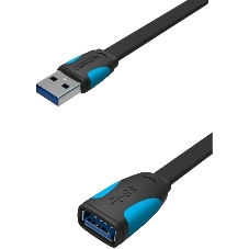 Кабель-удлинитель Vention USB 3.0 AM/AF - 3 м плоский VAS-A13-B300