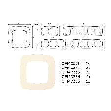 Рамка OMEGA Ecta (Бежевый матовый) 3-ая OF140333