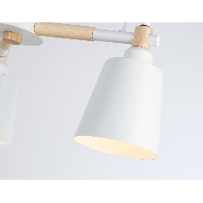 Светильник Ambrella light TR82204/3 WH/LW белый/светлое дерево E27/3 max 40W D560*430