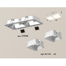 Комплект встраиваемого светильника Ambrella light XC7905013 SWH/FR белый песок/белый матовый MR16 GU5.3 (C7905, N7755)