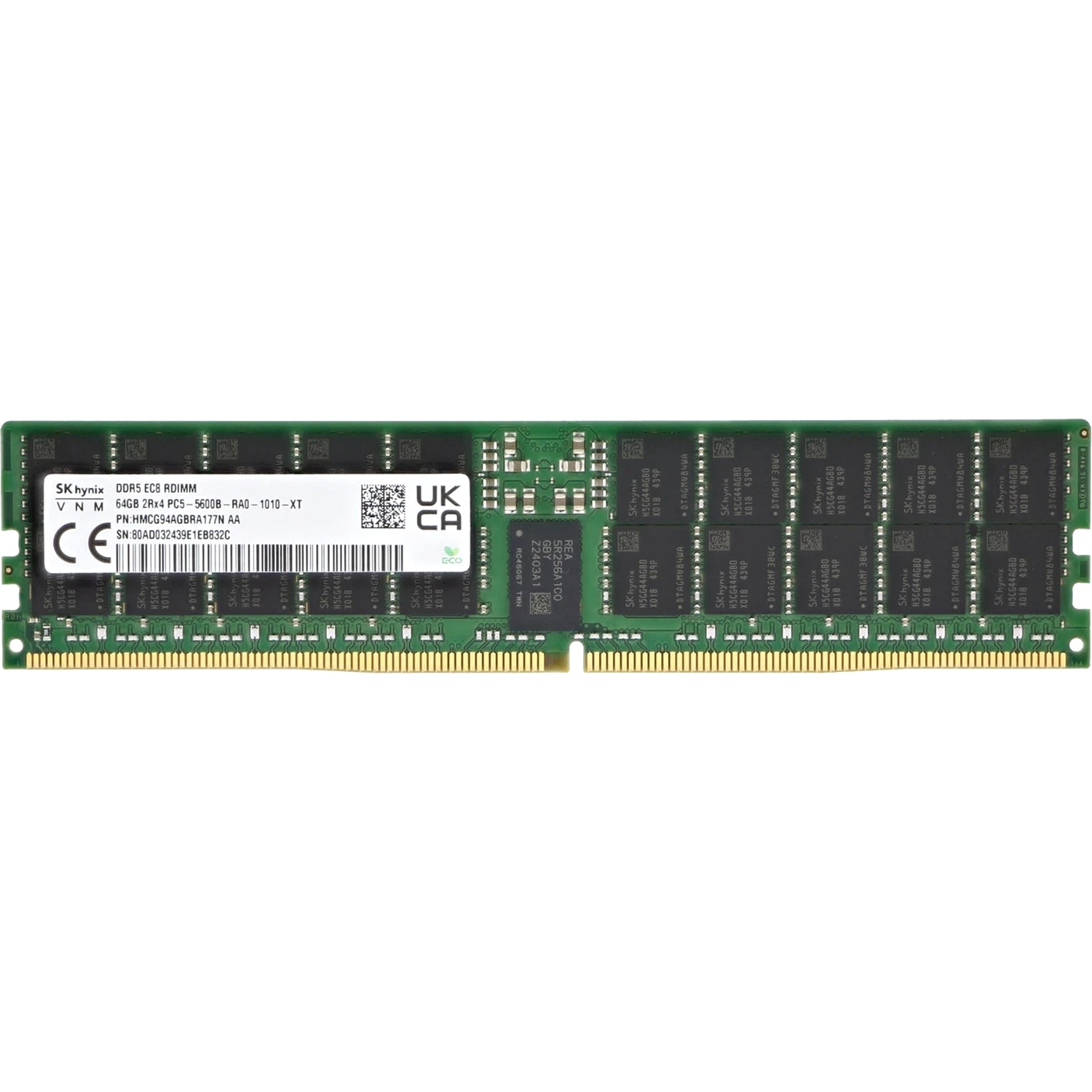 Модуль памяти RDIMM 64GB DDR5-5600 ECC REG HMCG94AGBRA177N HYNIX