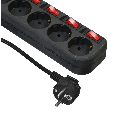 Сетевой фильтр Buro 500SH-5-SW-B 5 м, 5 розеток, черный, коробка