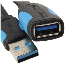 Кабель-удлинитель Vention USB 3.0 AM/AF - 3 м плоский VAS-A13-B300