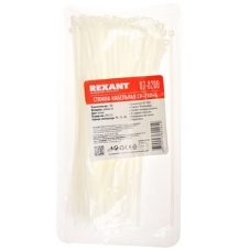 Хомут-стяжка стальной Rexant 200x7,9 мм, упаковка 100 шт.