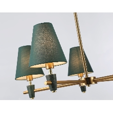Люстра Ambrella light LH75051/5 BS/GN латунь/зеленый E14*5 max 40W D700*580