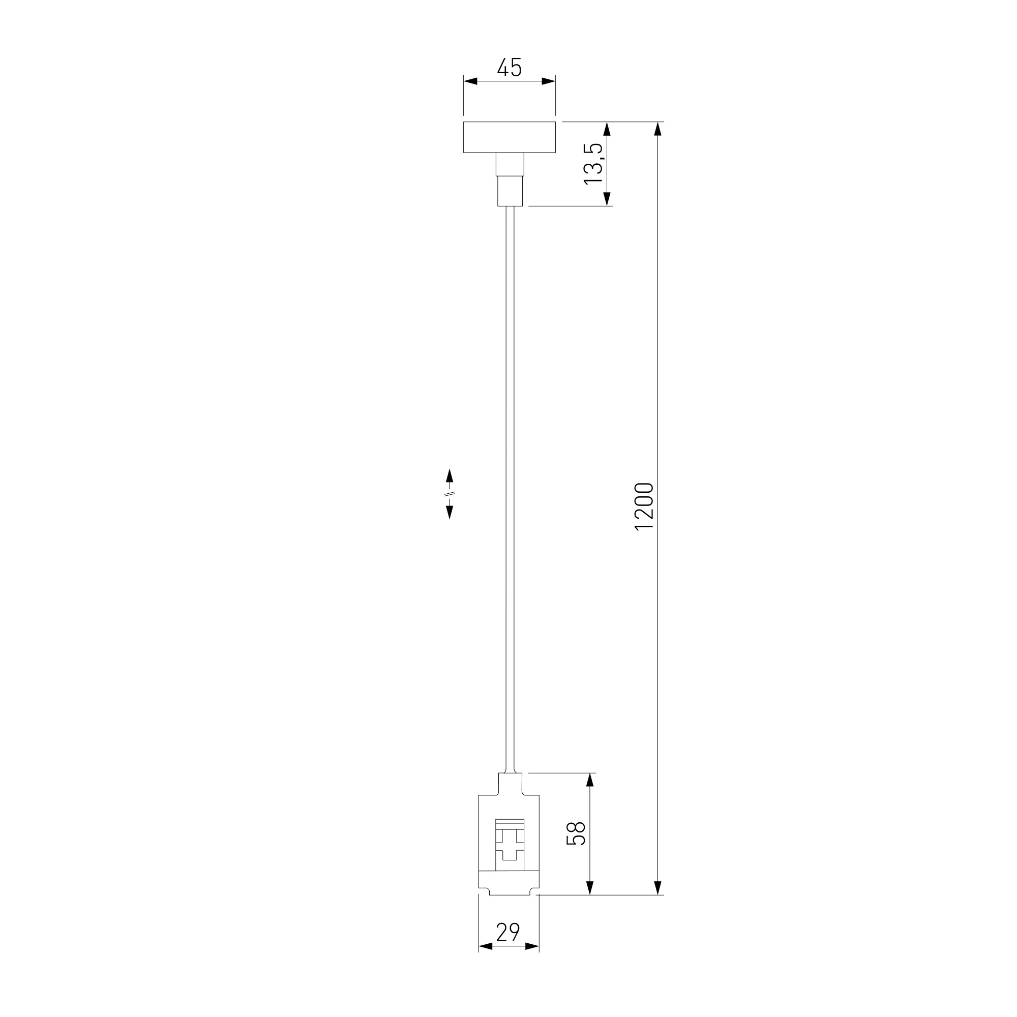 Подвесной комплект с вводом питания 1200 мм 85154/00 Esthetic Magnetic