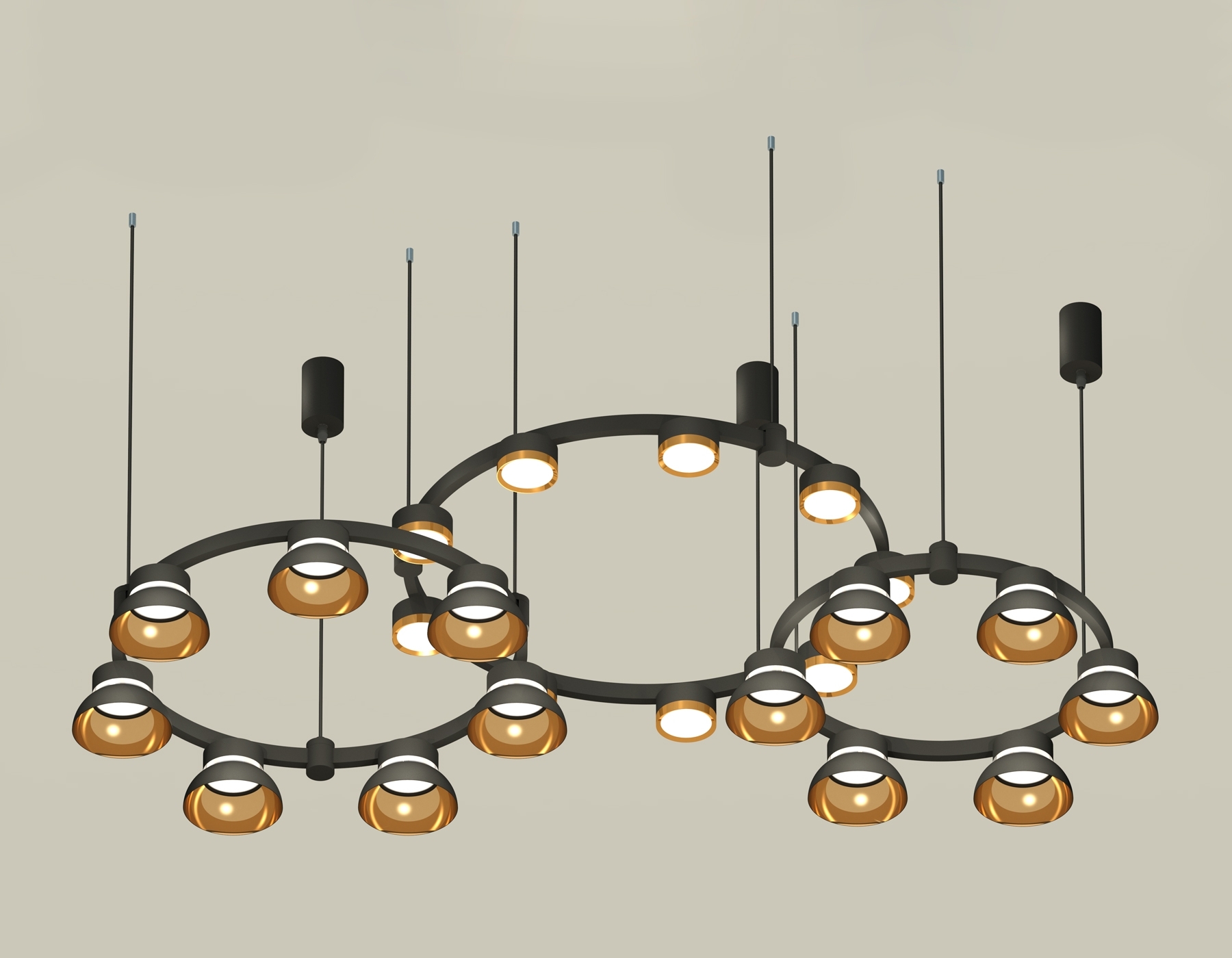 Светильник Ambrella light XR92092000/22 SBK/PYG/CL черный песок/золото желтое полированное/прозрачный GX53