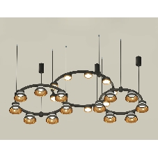 Светильник Ambrella light XR92092000/22 SBK/PYG/CL черный песок/золото желтое полированное/прозрачный GX53