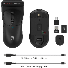Мышь беспроводная/проводная A4Tech Bloody R72 Pro Duo черный, 26000 dpi, USB Type-A, радиоканал, кнопки - 7