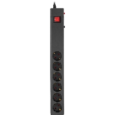 Сетевой фильтр Buro 600SE-3-B 3м (6 розеток) черный (коробка)