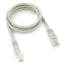 Патч-корд медный UTP Cablexpert PP10-1M cat.5e, 1м, литой, многожильный, серый